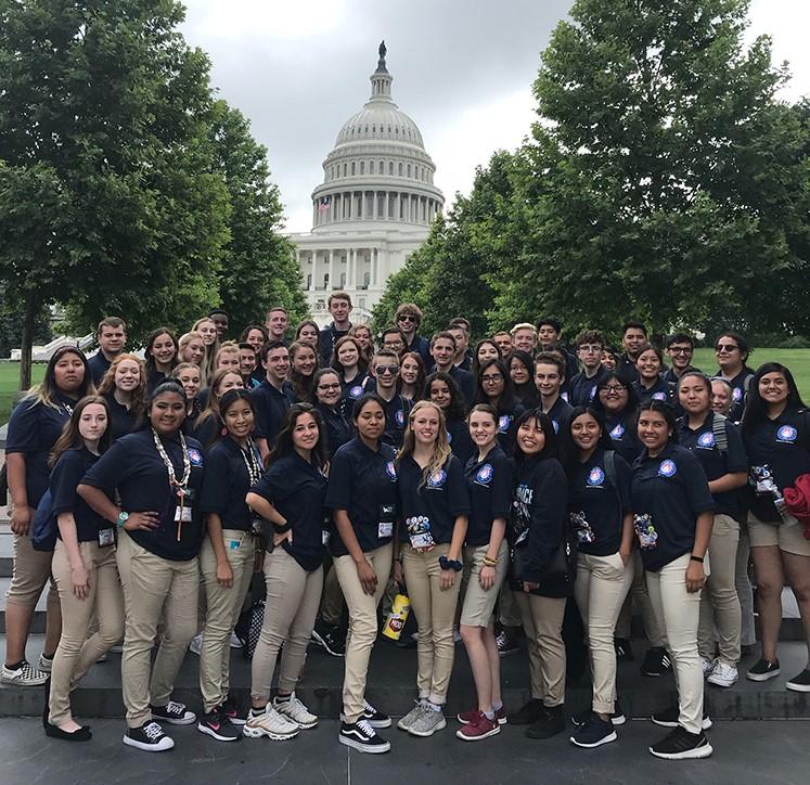 Washington Youth Tour Group Representing the Cooperatives of Arizona in front of the White House